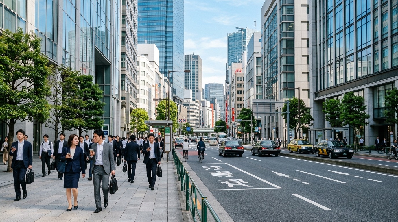 東京・渋谷のオフィス街の風景